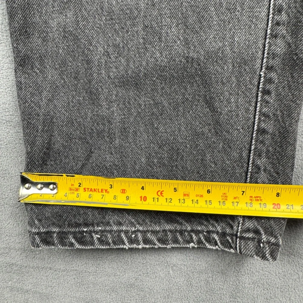 Levi Strauss Signature 545 Loose Fit Jeans Mens 40x28 Black Straight Orange Tab
